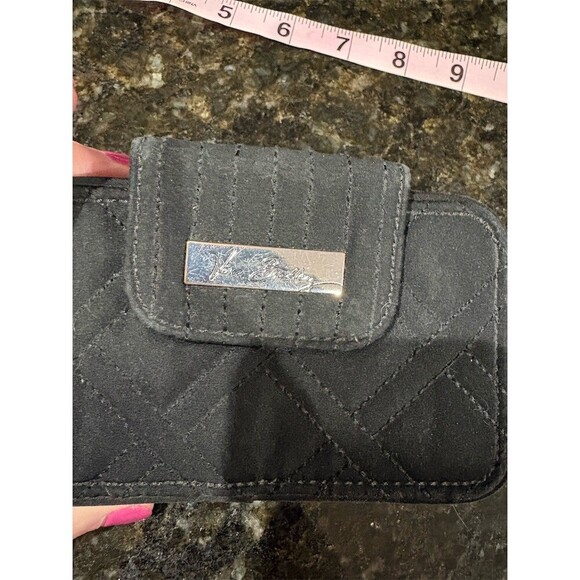 Vera Bradley Set of 2 Wallets Electric Blue Trifold + Black Zip ID Key - Picture 7 of 13